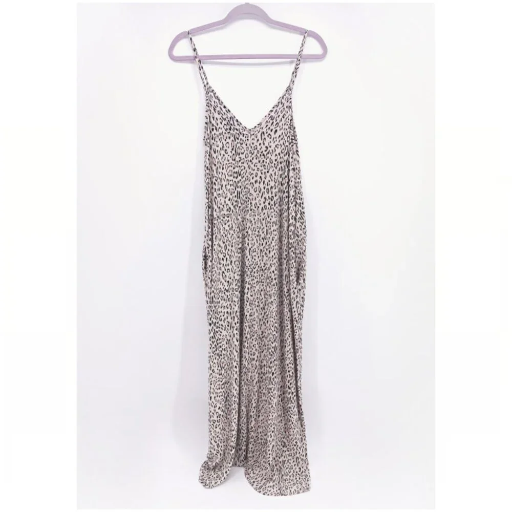 Lulu's Walk On the Wild Side Leopard Sleeveless Maxi Dress